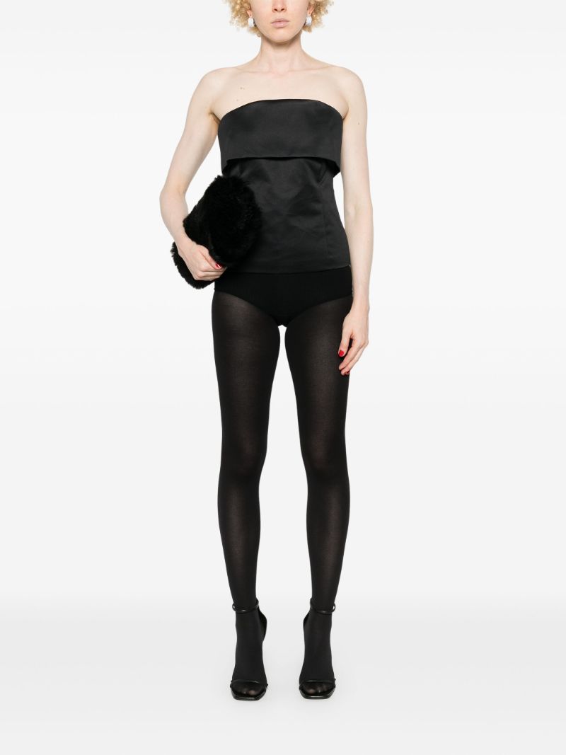 Black Strapless Top