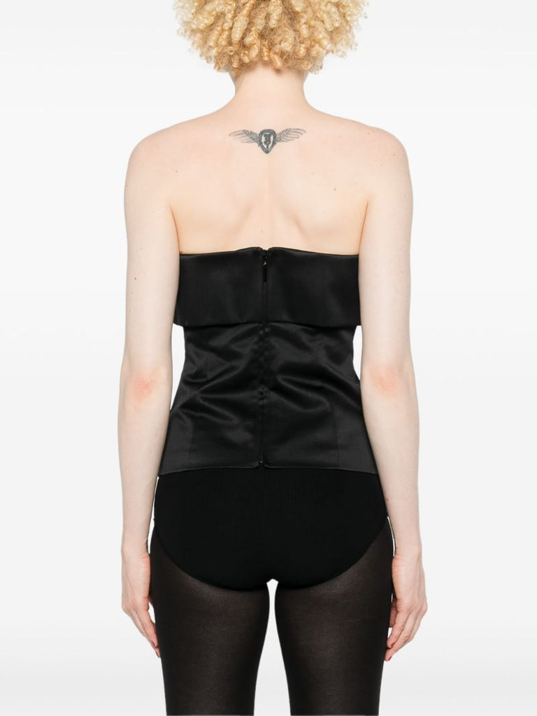 Black Strapless Top