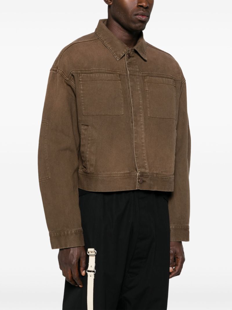 Brown Cotton Denim Jacket