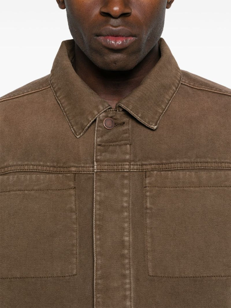 Brown Cotton Denim Jacket