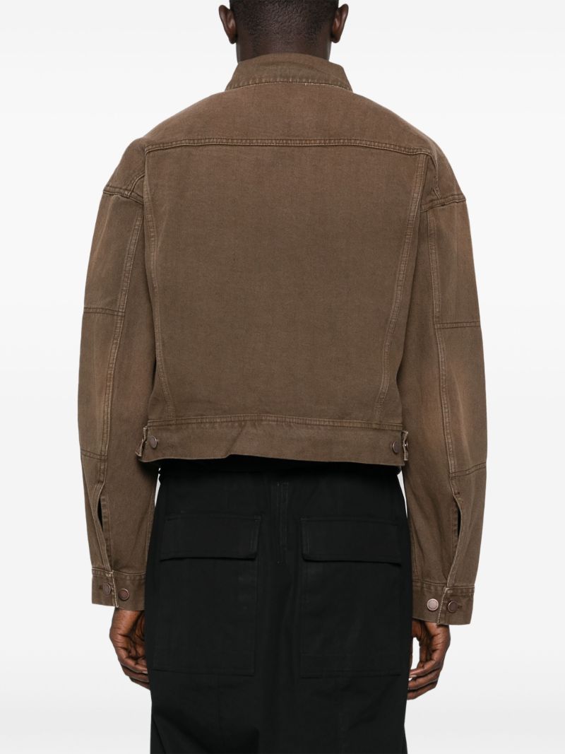 Brown Cotton Denim Jacket