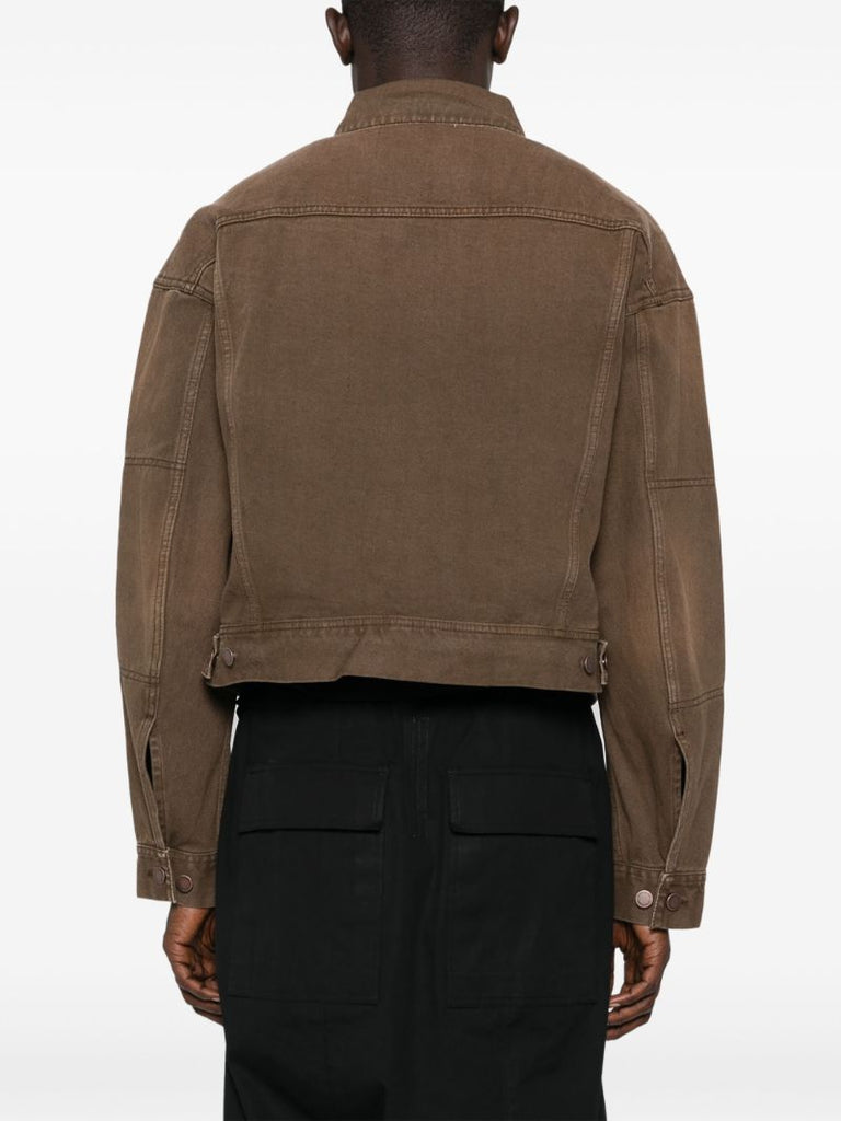 Brown Cotton Denim Jacket