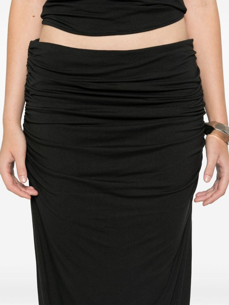 Ruched Long Skirt