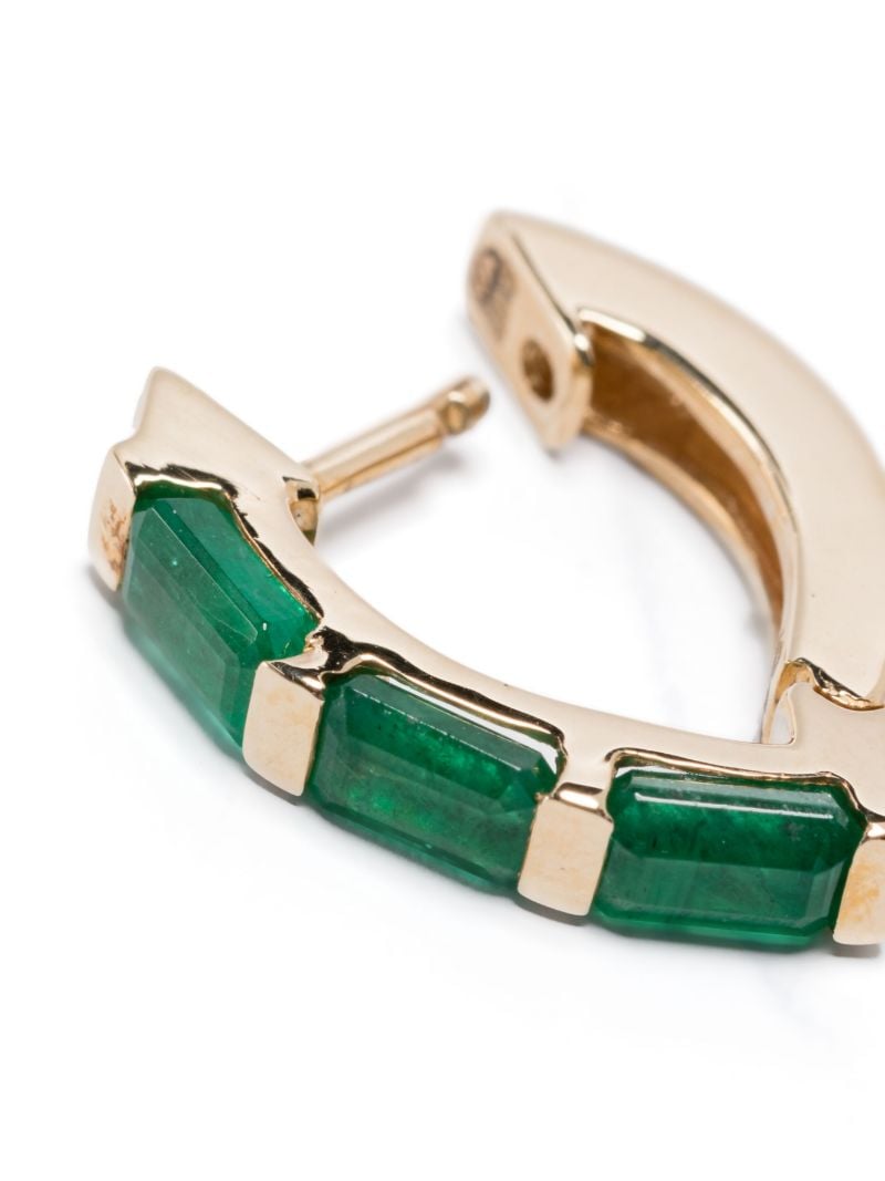 14k Yellow Gold Emerald Earring