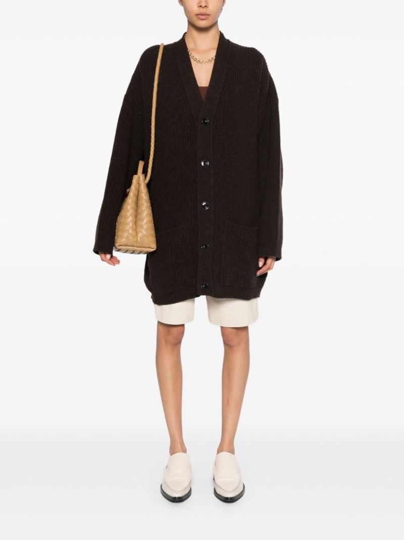 Ribbed-knit Cardigan