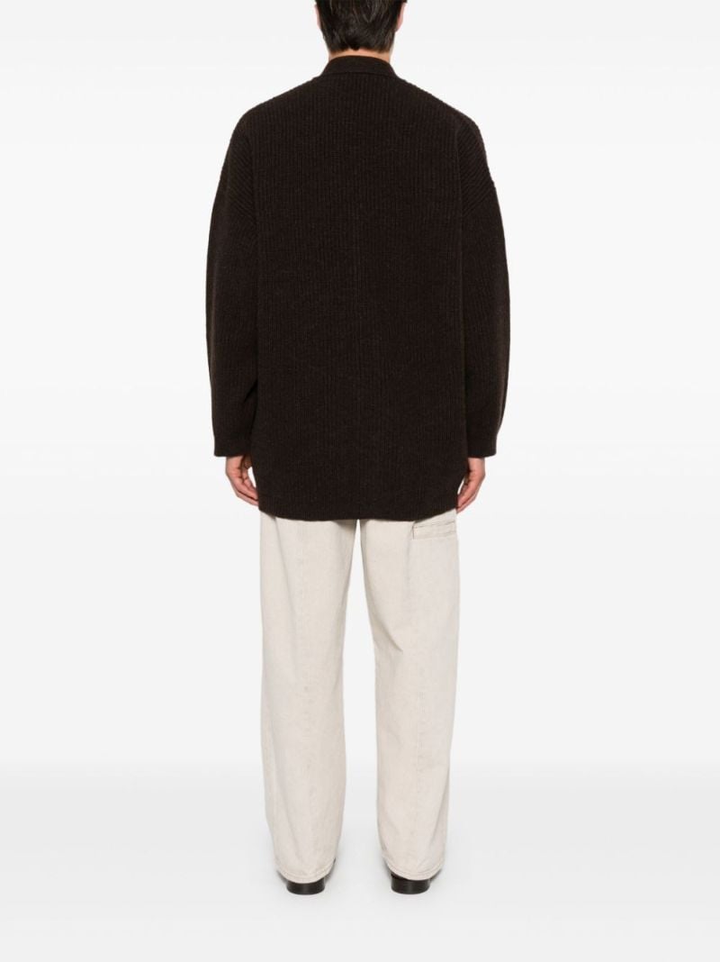 Ribbed-knit Cardigan