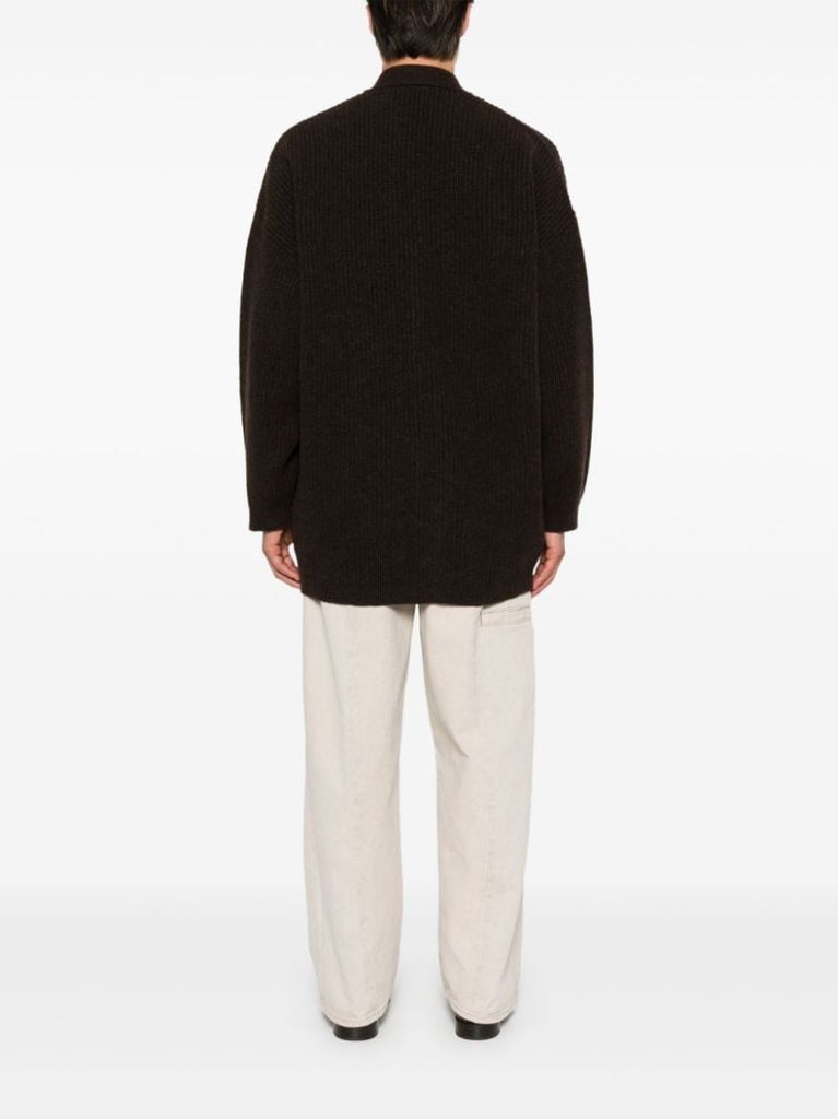 Ribbed-knit Cardigan