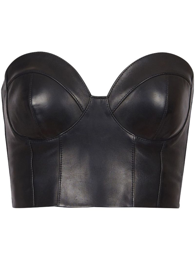 Leather Bustier Top