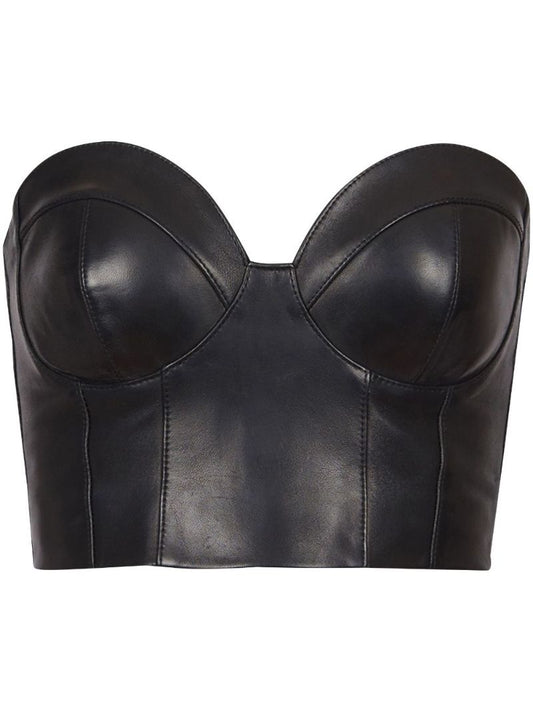 Leather Bustier Top