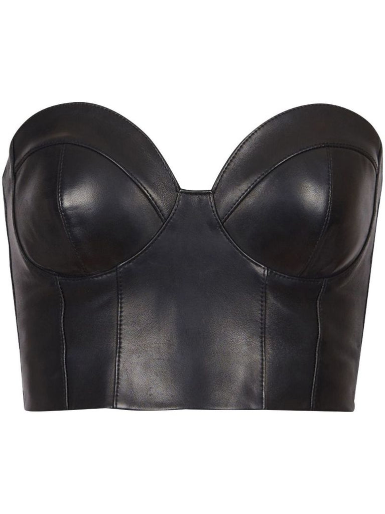 Leather Bustier Top