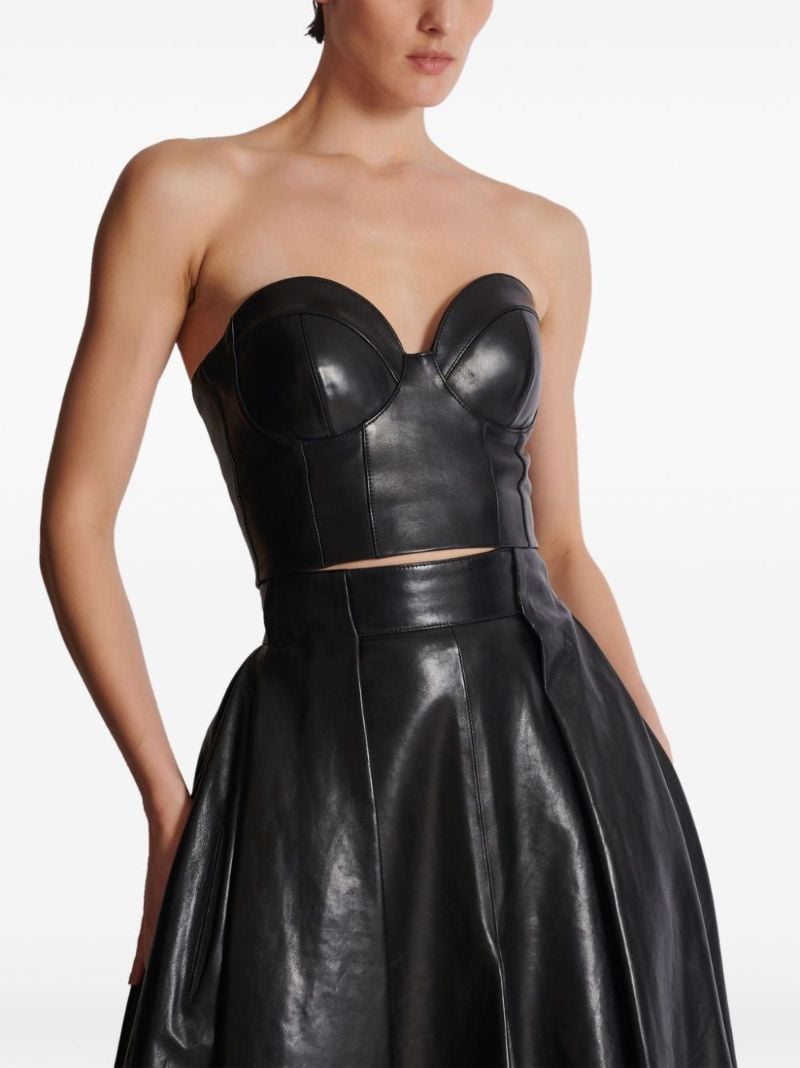 Leather Bustier Top