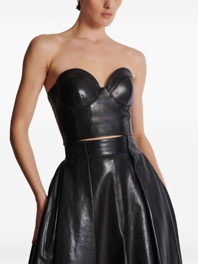 Leather Bustier Top
