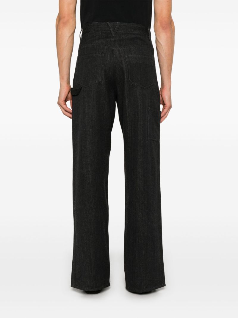 Floral-embroidered Jeans