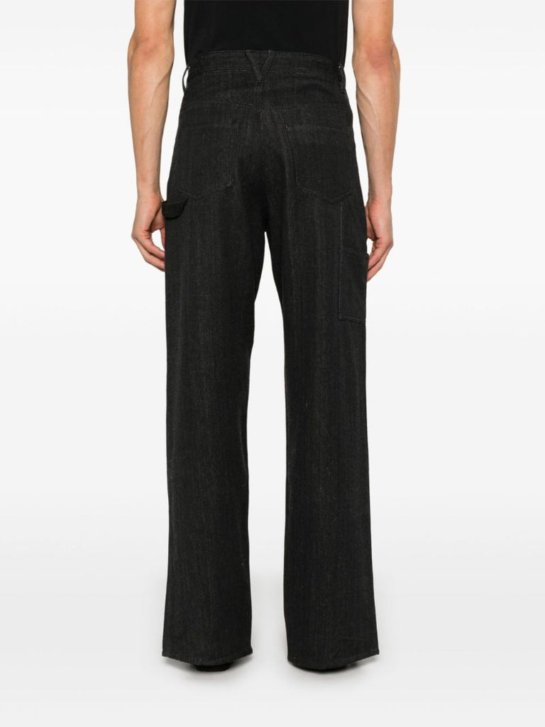 Floral-embroidered Jeans