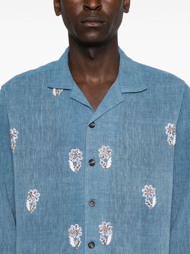 Floral-embroidered Shirt