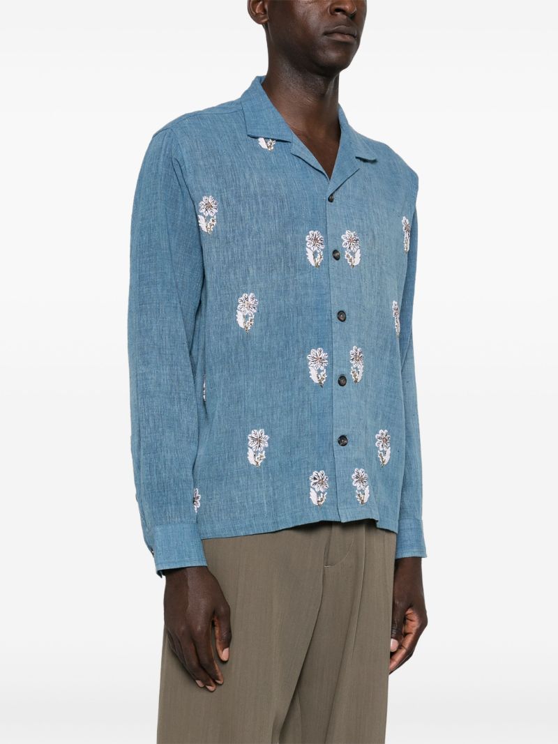 Floral-embroidered Shirt