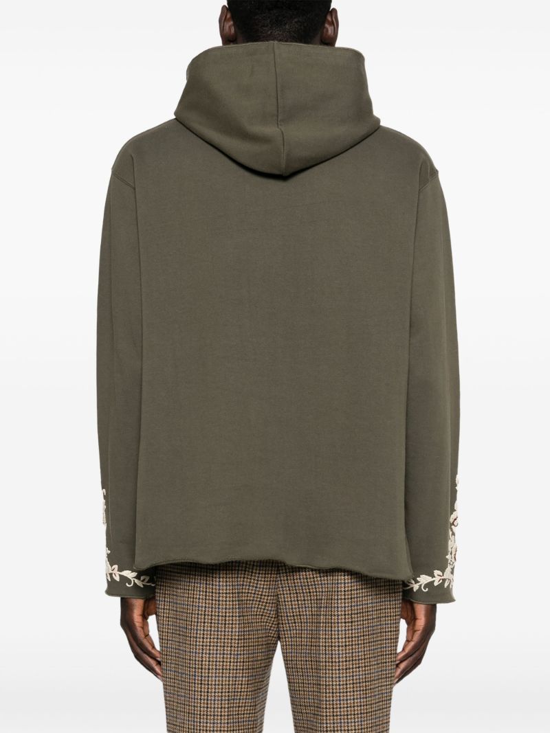Floral-embroidered Hoodie