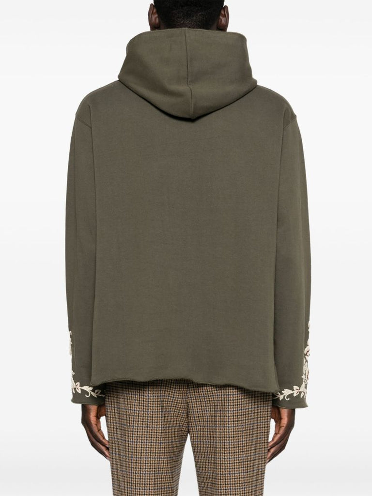 Floral-embroidered Hoodie