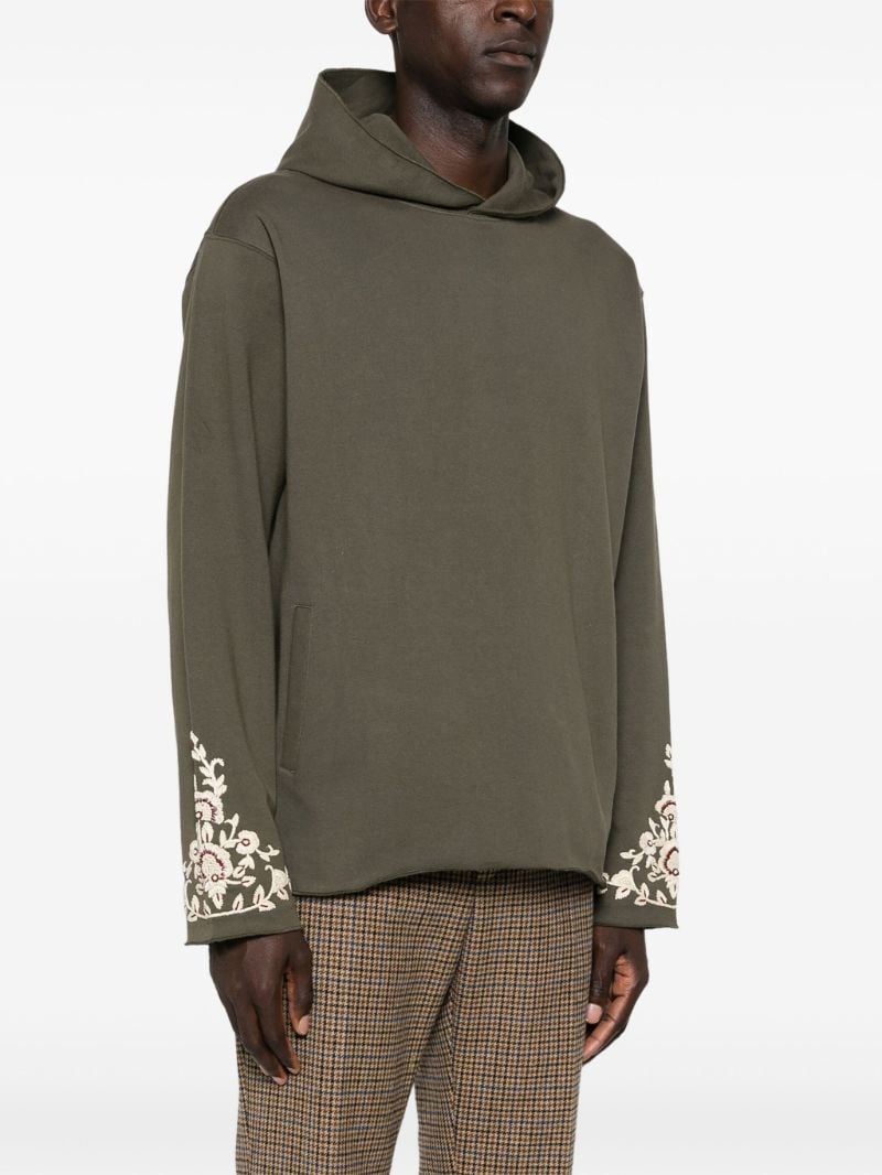Floral-embroidered Hoodie