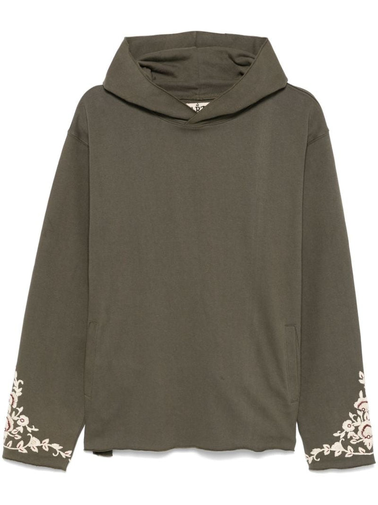 Floral-embroidered Hoodie