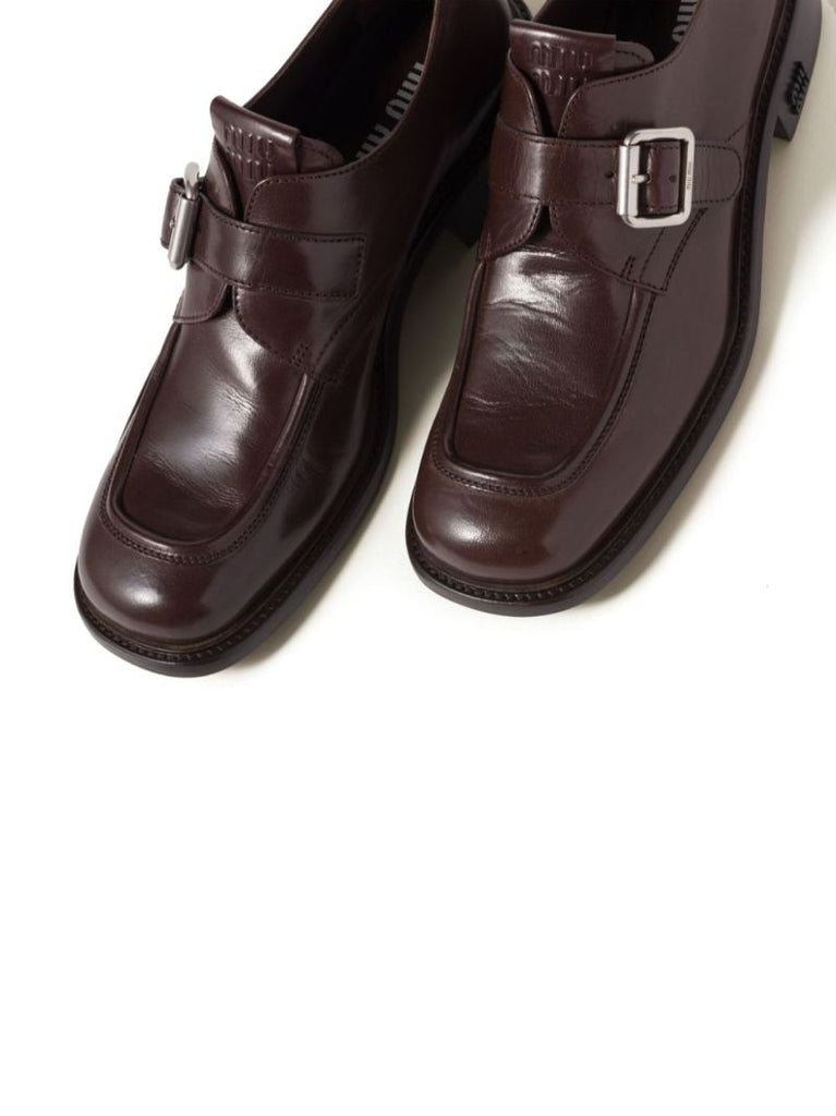 Brown Buckled Loafers