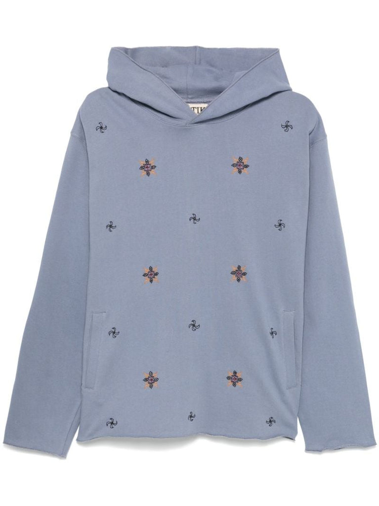 Geometric-embroidered Hoodie