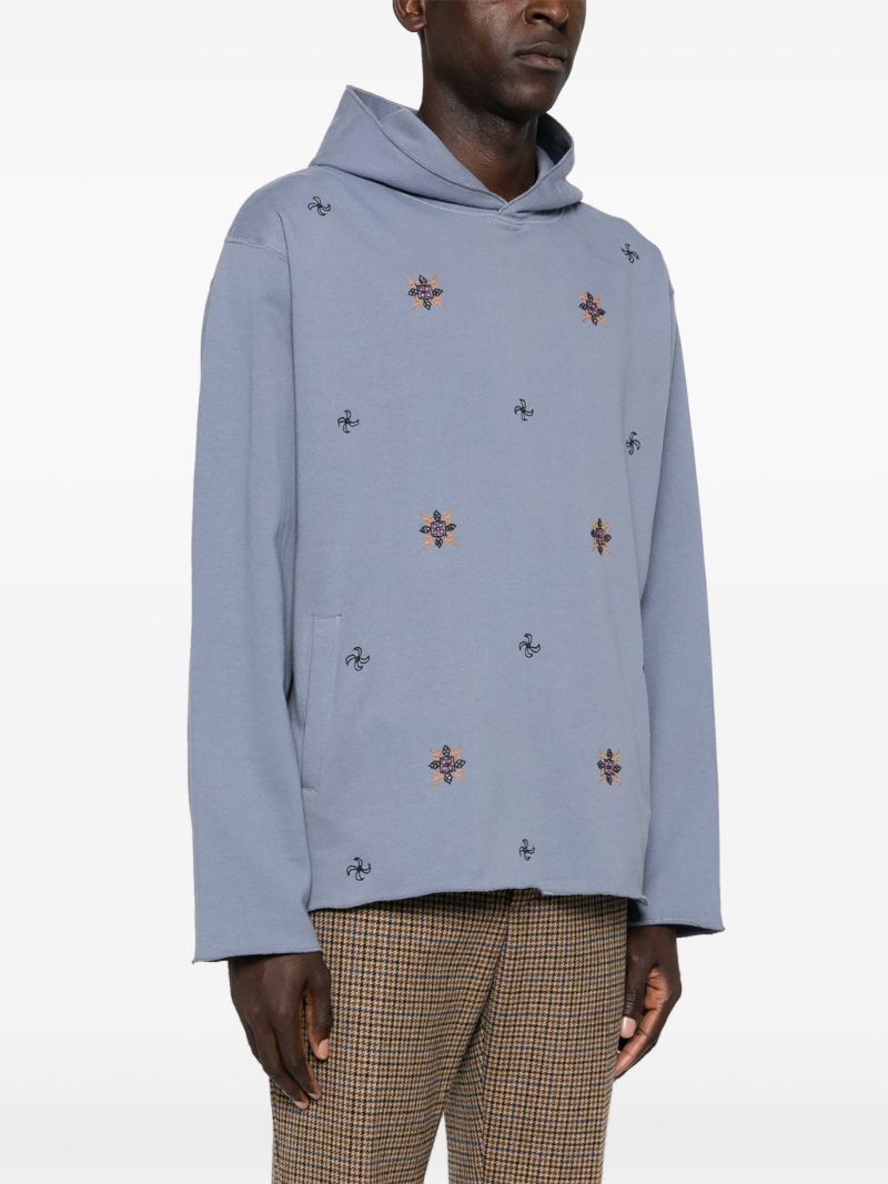 Geometric-embroidered Hoodie