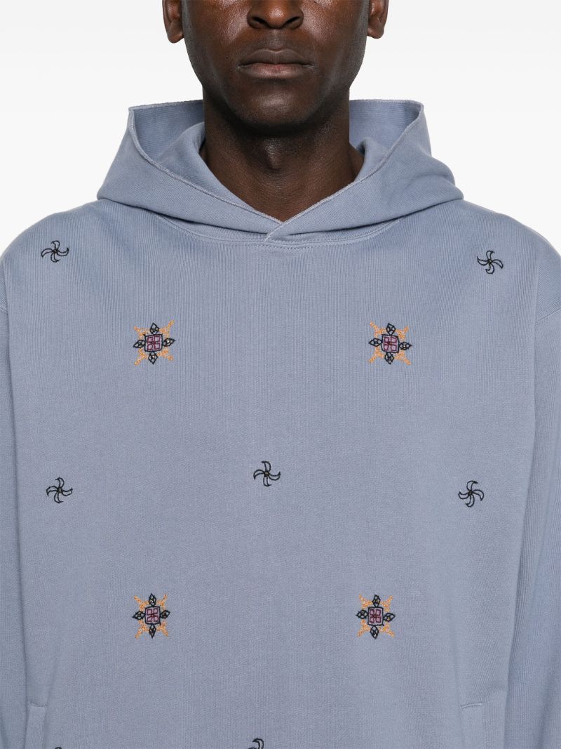 Geometric-embroidered Hoodie
