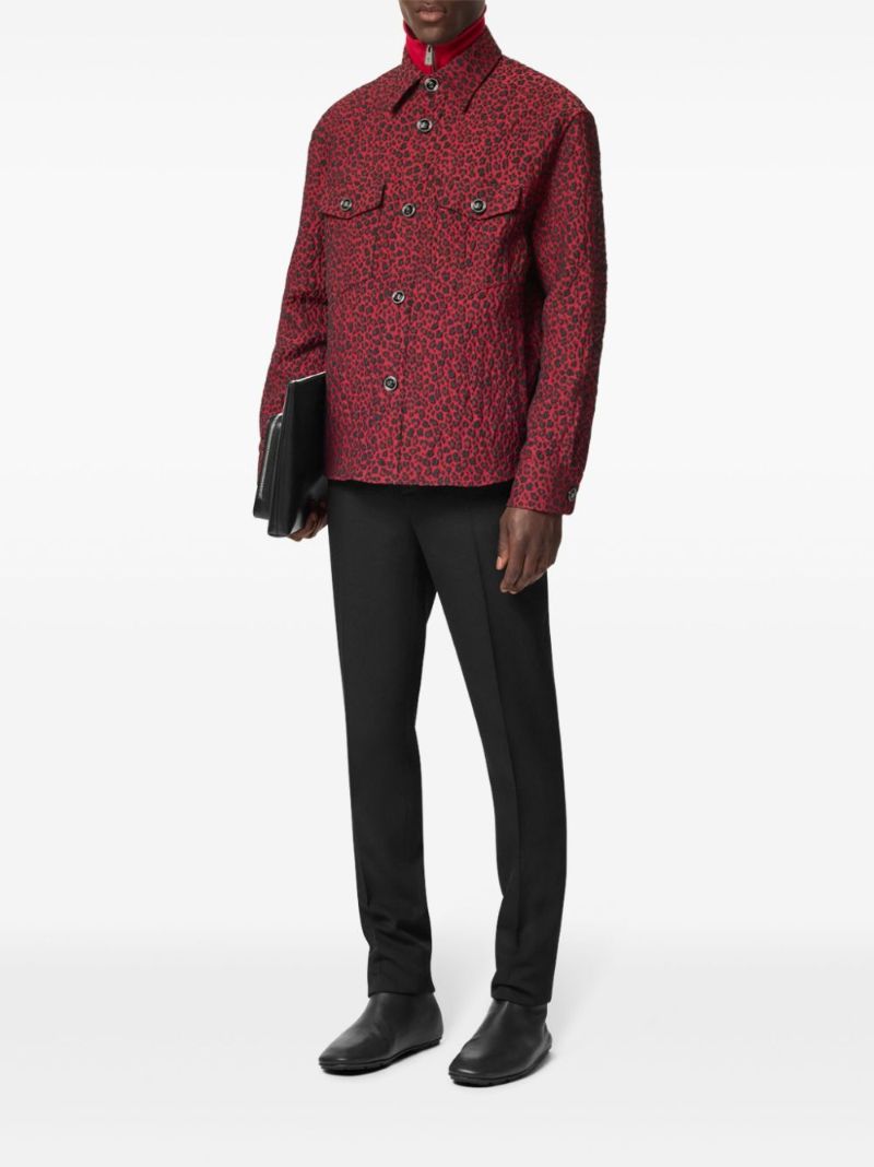 Leopard-print Shirt Jacket