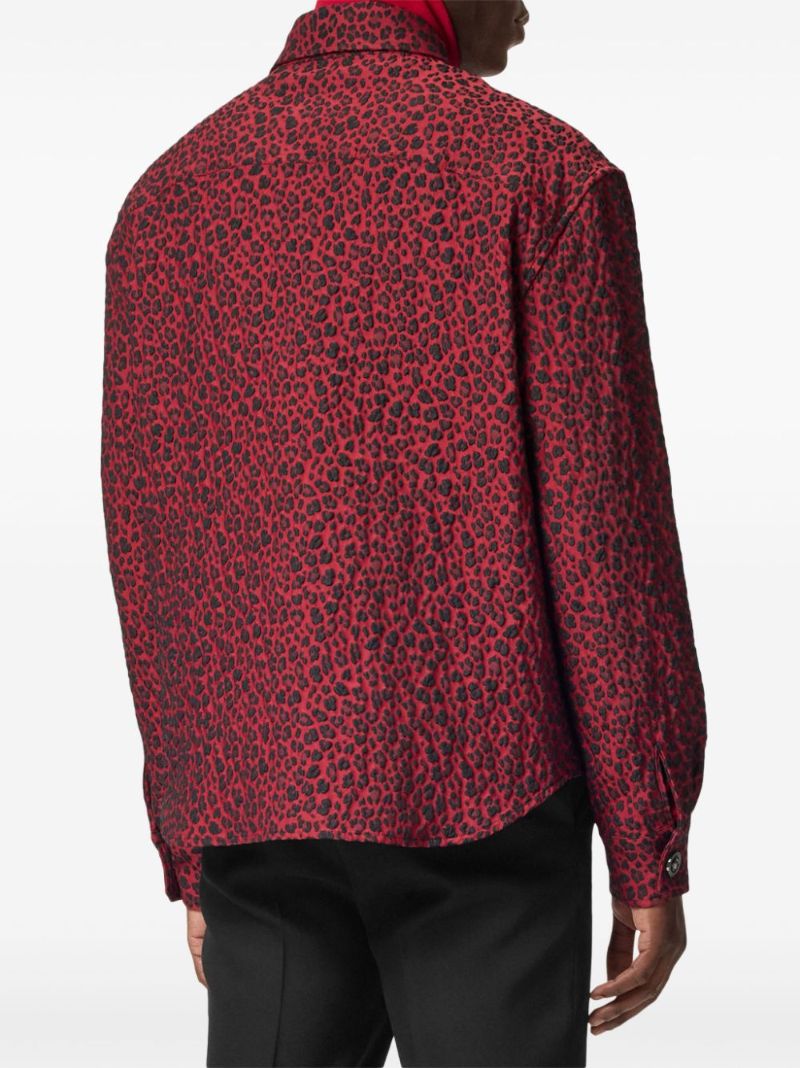 Leopard-print Shirt Jacket