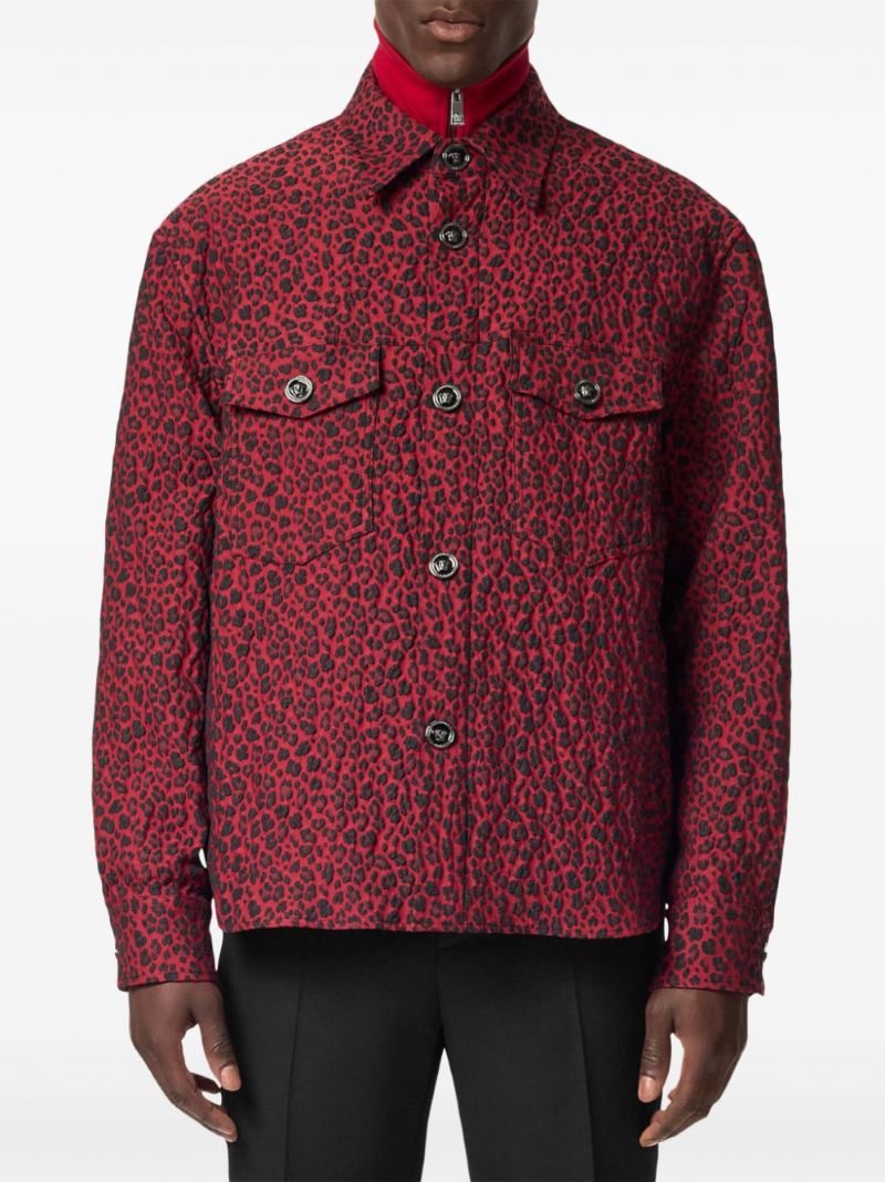 Leopard-print Shirt Jacket