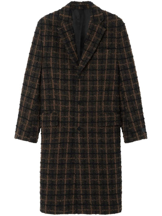 Checked Midi Coat