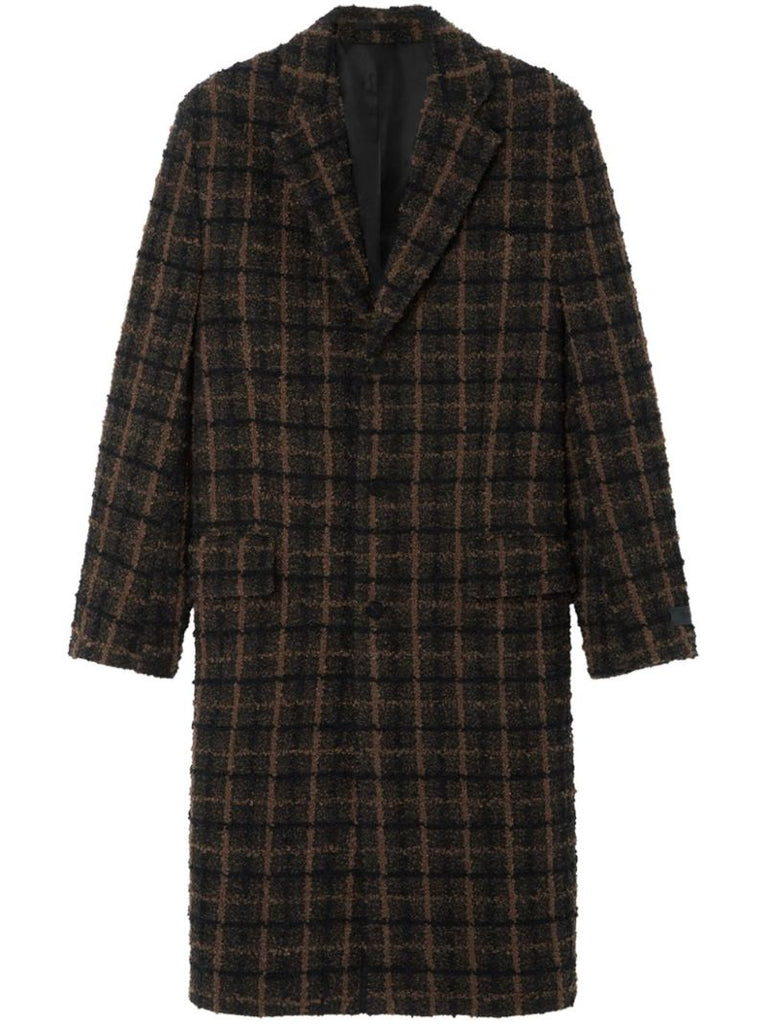 Checked Midi Coat