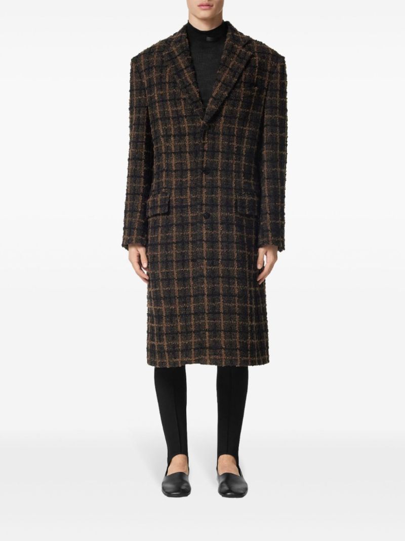 Checked Midi Coat