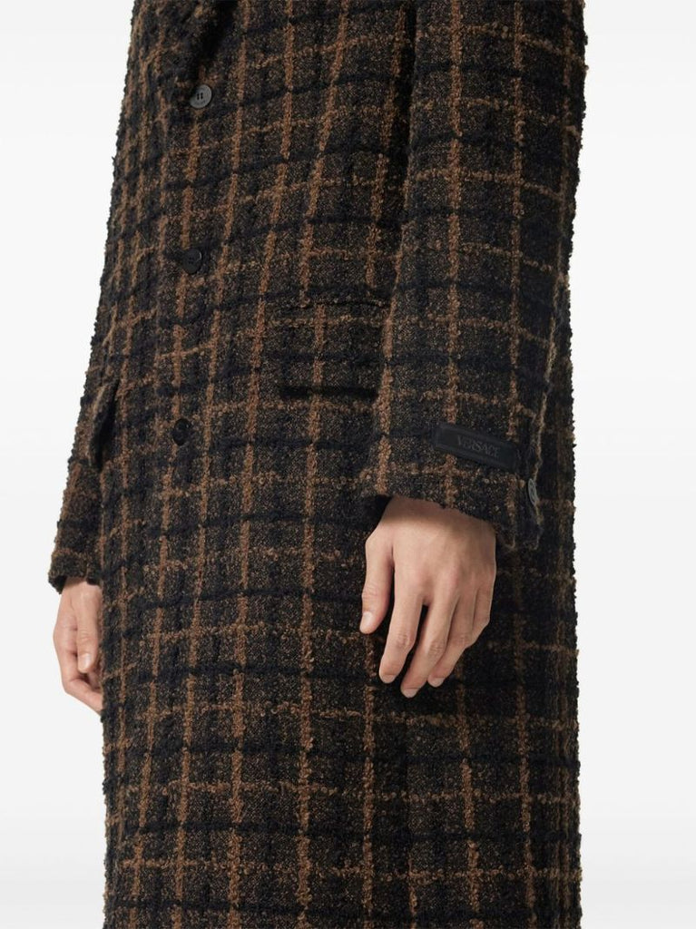 Checked Midi Coat