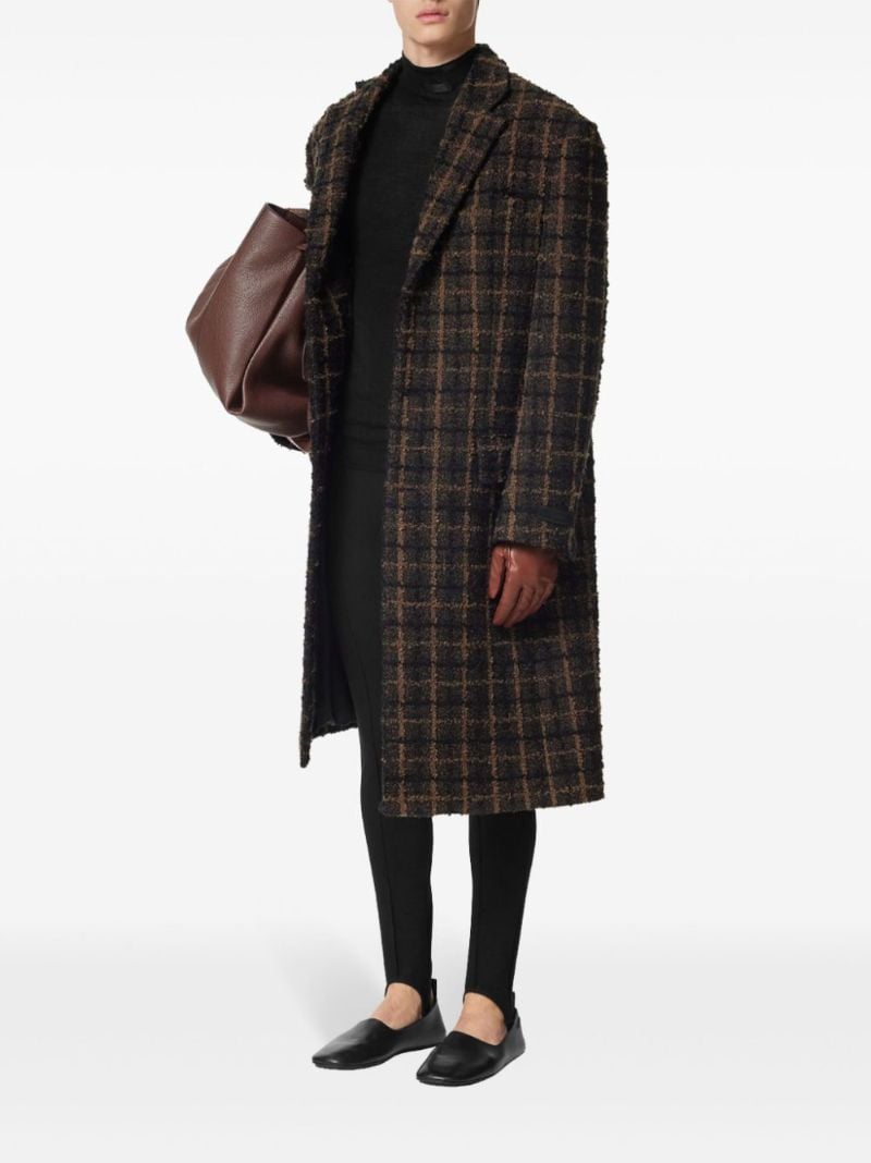 Checked Midi Coat