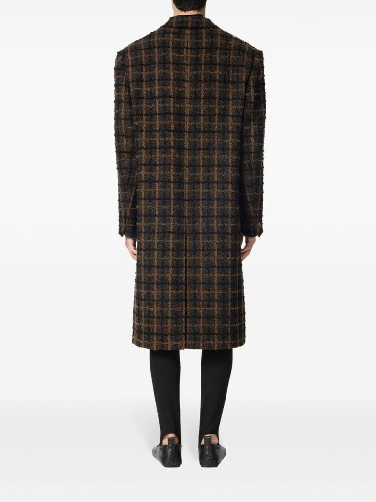 Checked Midi Coat