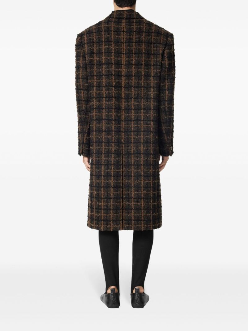 Checked Midi Coat