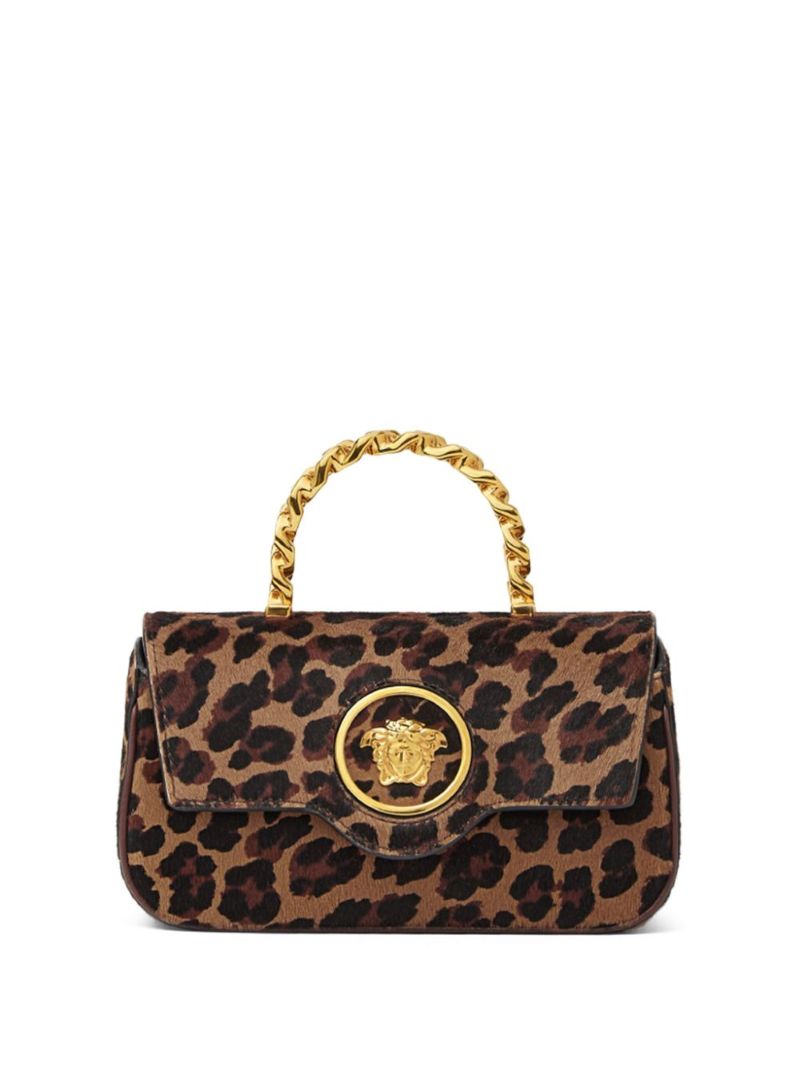 Brown La Medusa Mini Tote Bag