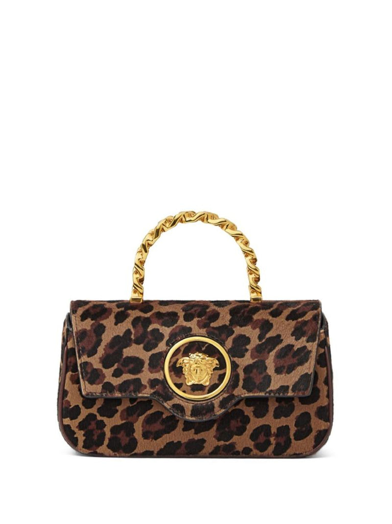 Brown La Medusa Mini Tote Bag