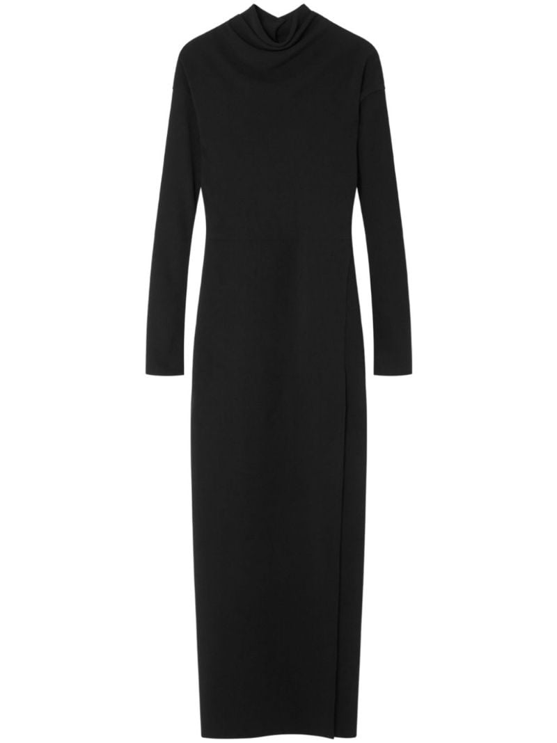 Draped-neck Maxi Dress