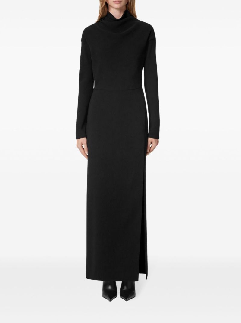 Draped-neck Maxi Dress