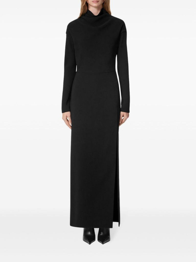 Draped-neck Maxi Dress