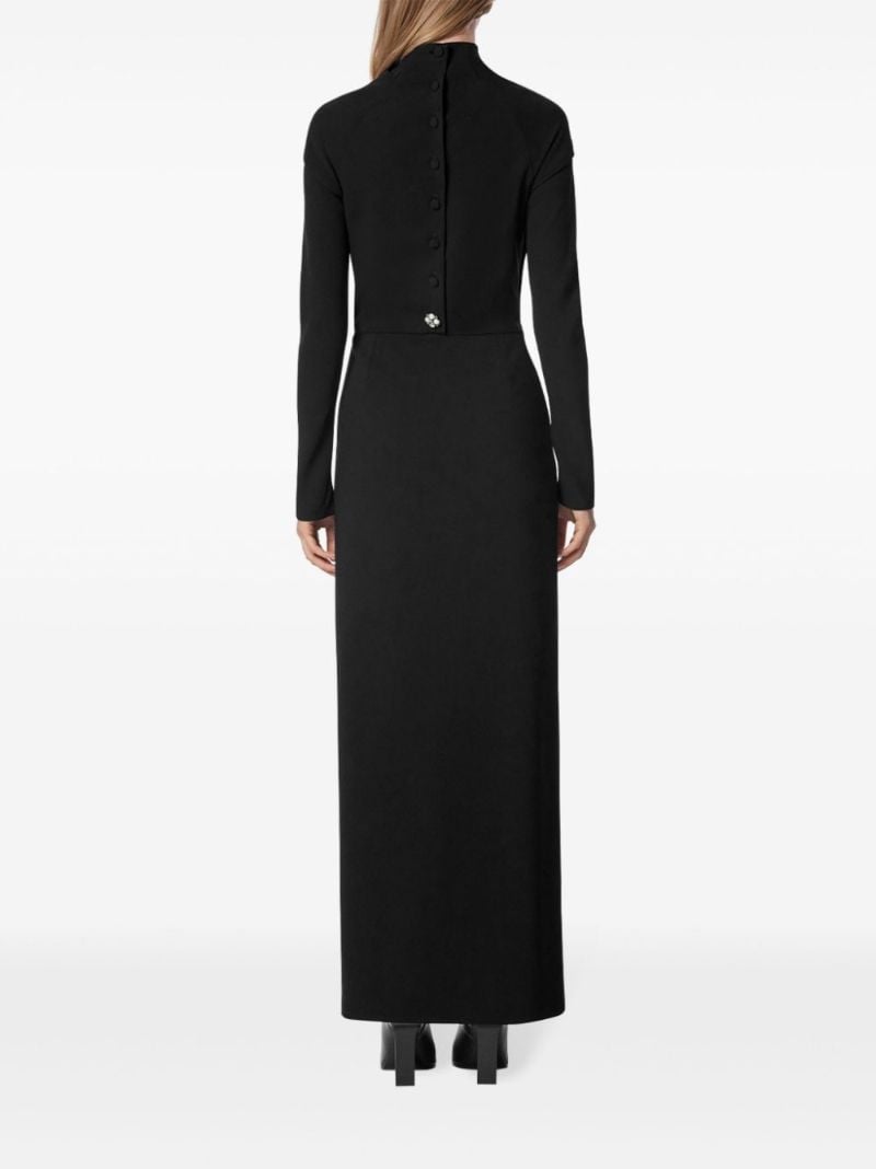 Draped-neck Maxi Dress