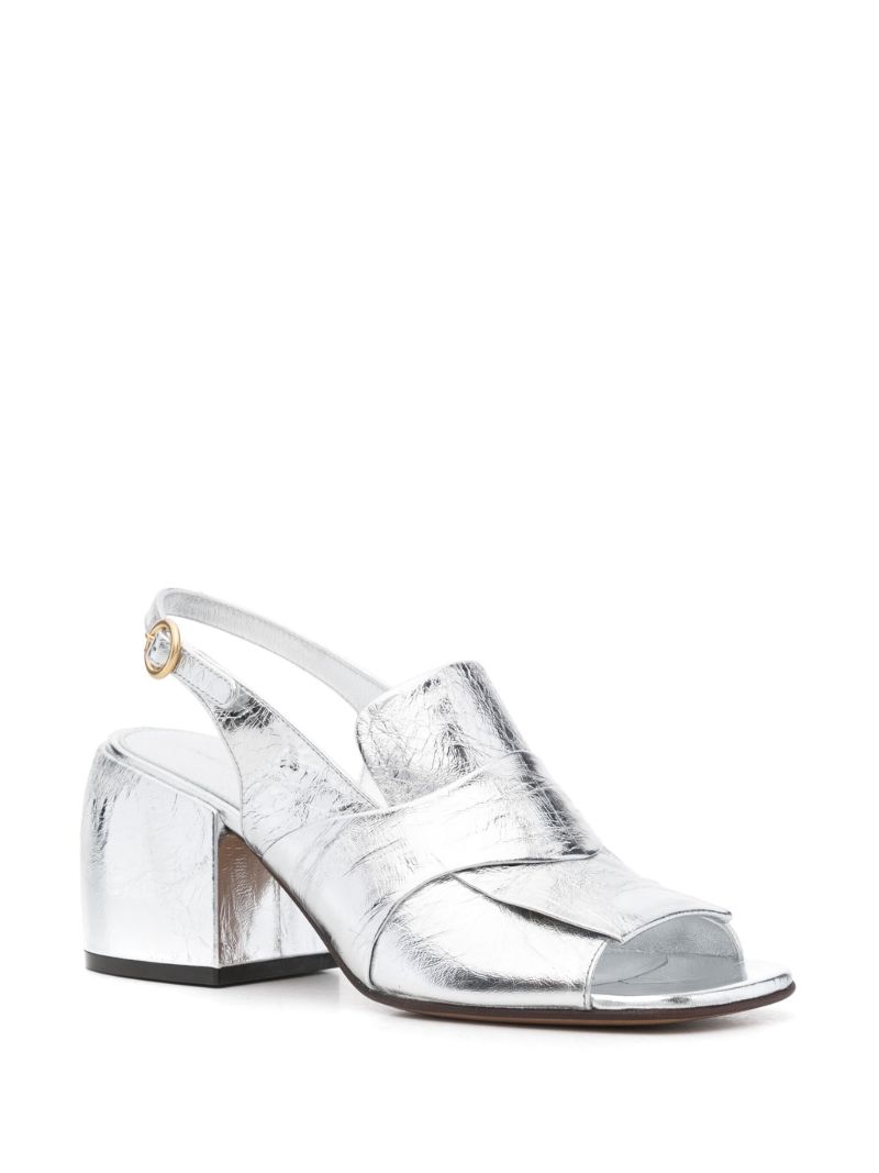 Metallic Leather Sandals