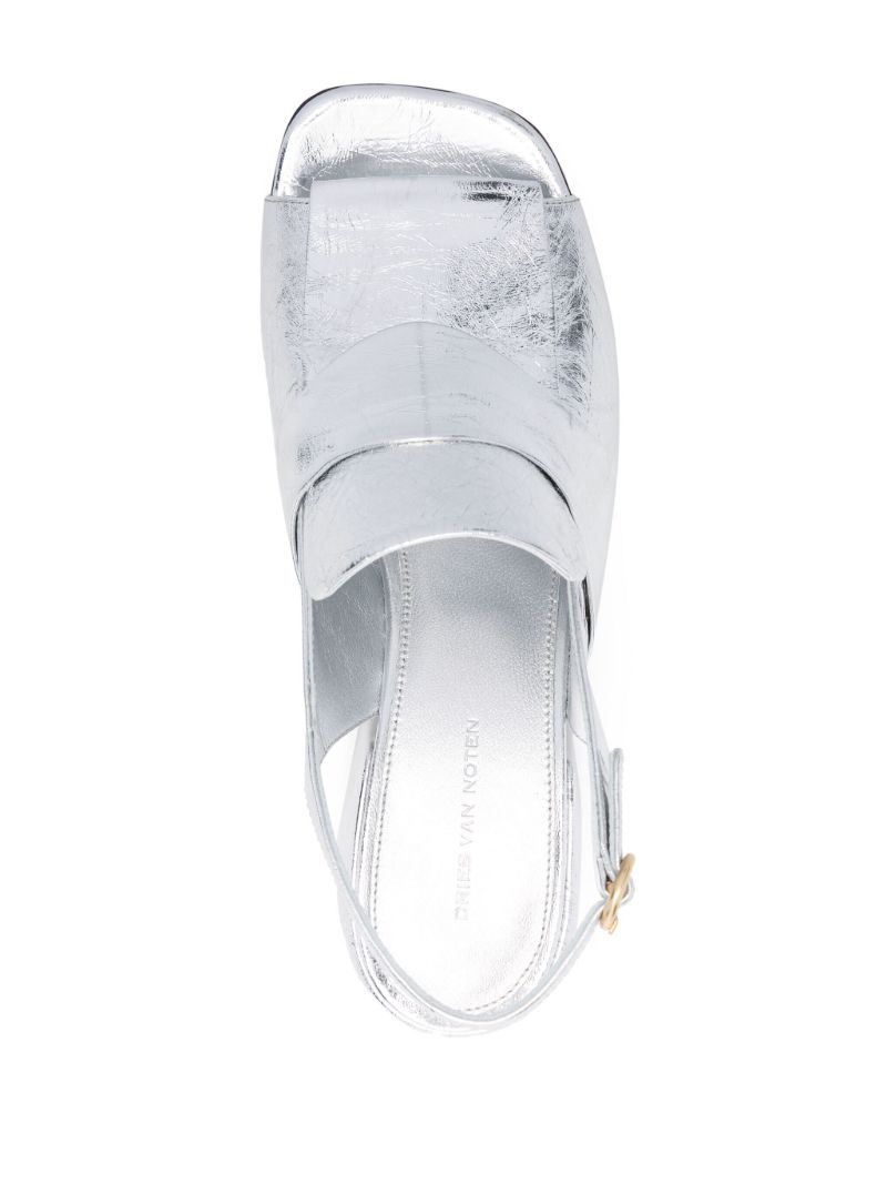 Metallic Leather Sandals