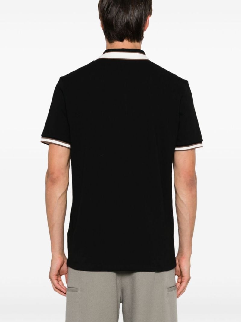 Black Logo AppliquÃ_x0083_Â© Polo Shirt