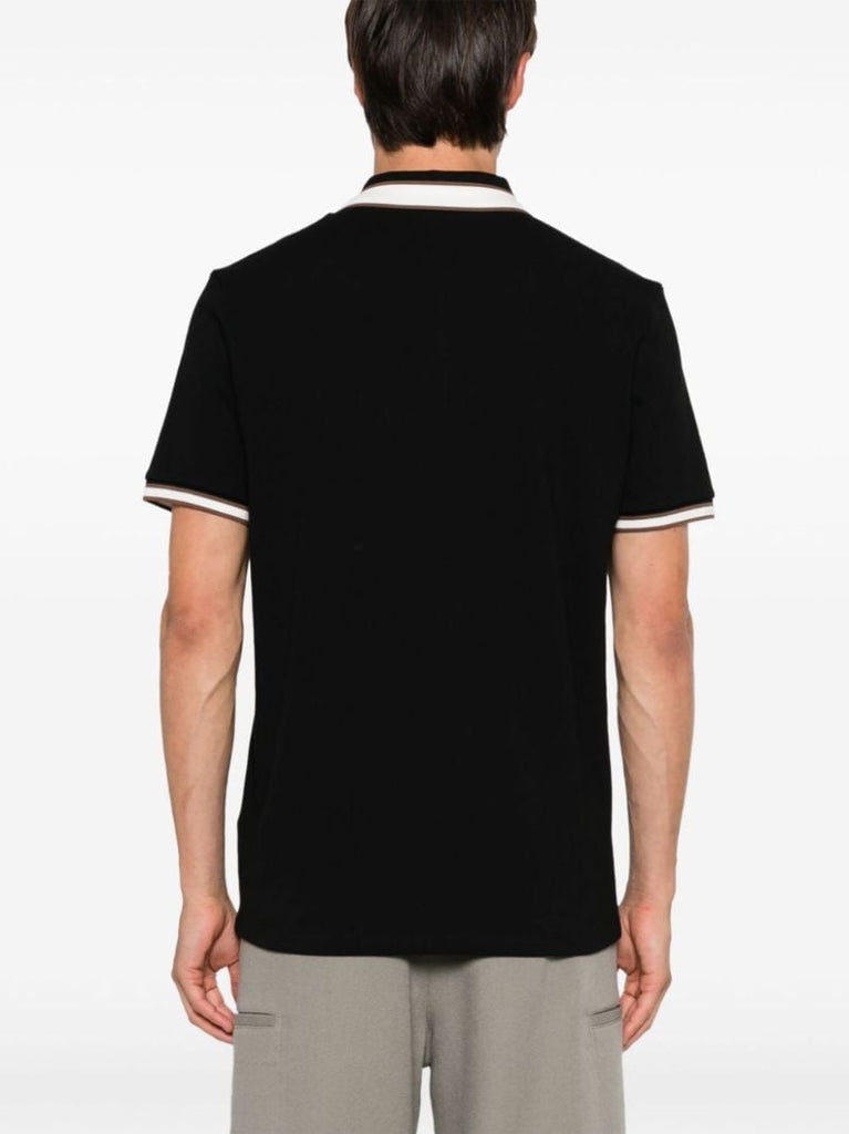 Black Logo AppliquÃ_x0083_Â© Polo Shirt