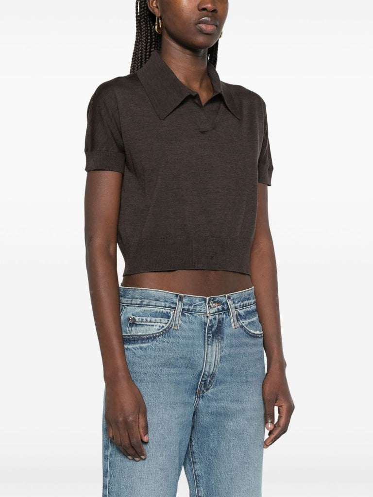 Brown Morgane Polo Top