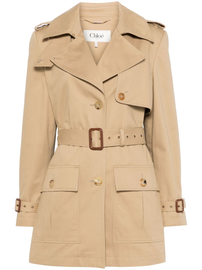 Neutrals Cotton Trench Coat